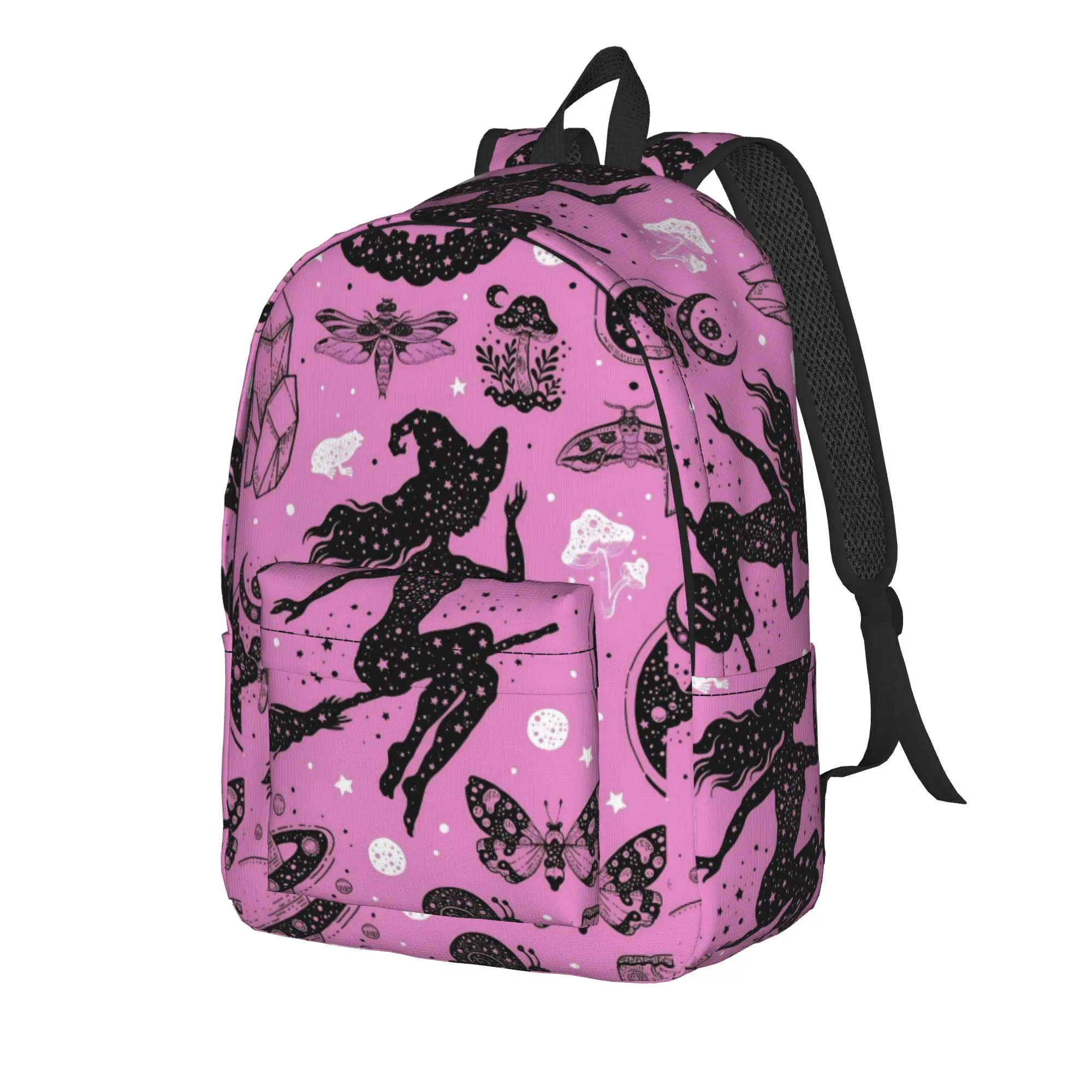 Halloween Gothcore Backpack for Men Women Casual Student Work Daypack Witchy Cross Laptop Computer Shoulder Bag Gift
