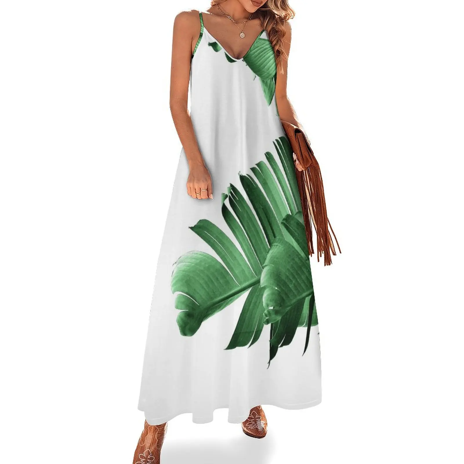 

BANANA LEAF Sleeveless Long Dress women's summer dresses 2025 dresses for womens 2025 women's clothing trend 2025 Dress