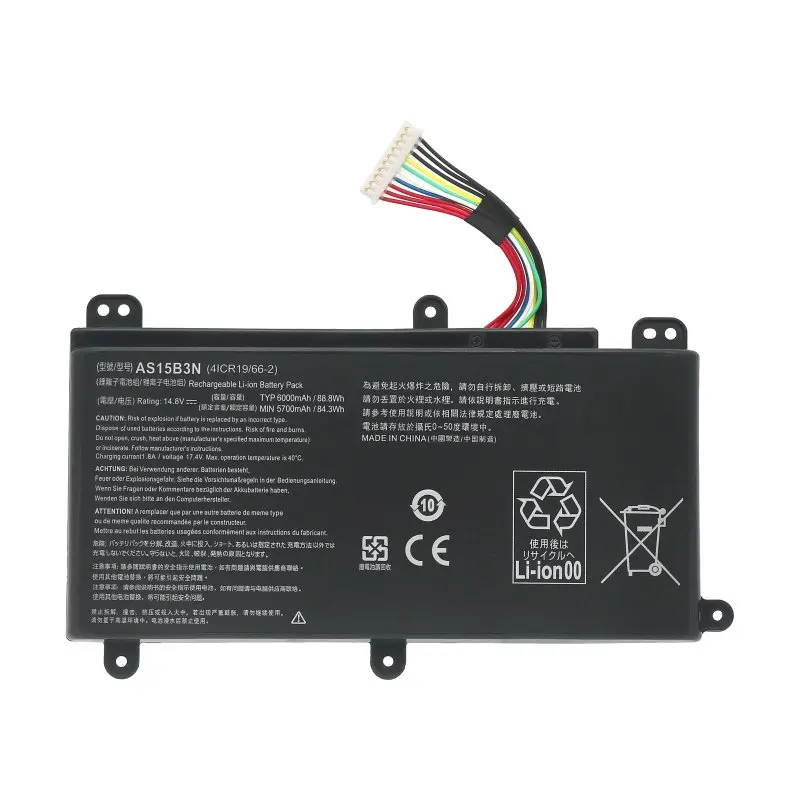 High quality  Battery For G9-591 G9-791 G9-591G G9-791G Laptop Battery 8 Cell AS15B3N KT.00803.004 4ICR19/66-2