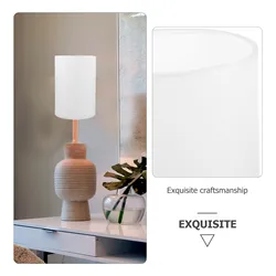 E27 Light Straight Tube Linen Lampshade Linen light Cover Hotel room LampShade ceiling lamp hanging Pendant Table Lamp home deco