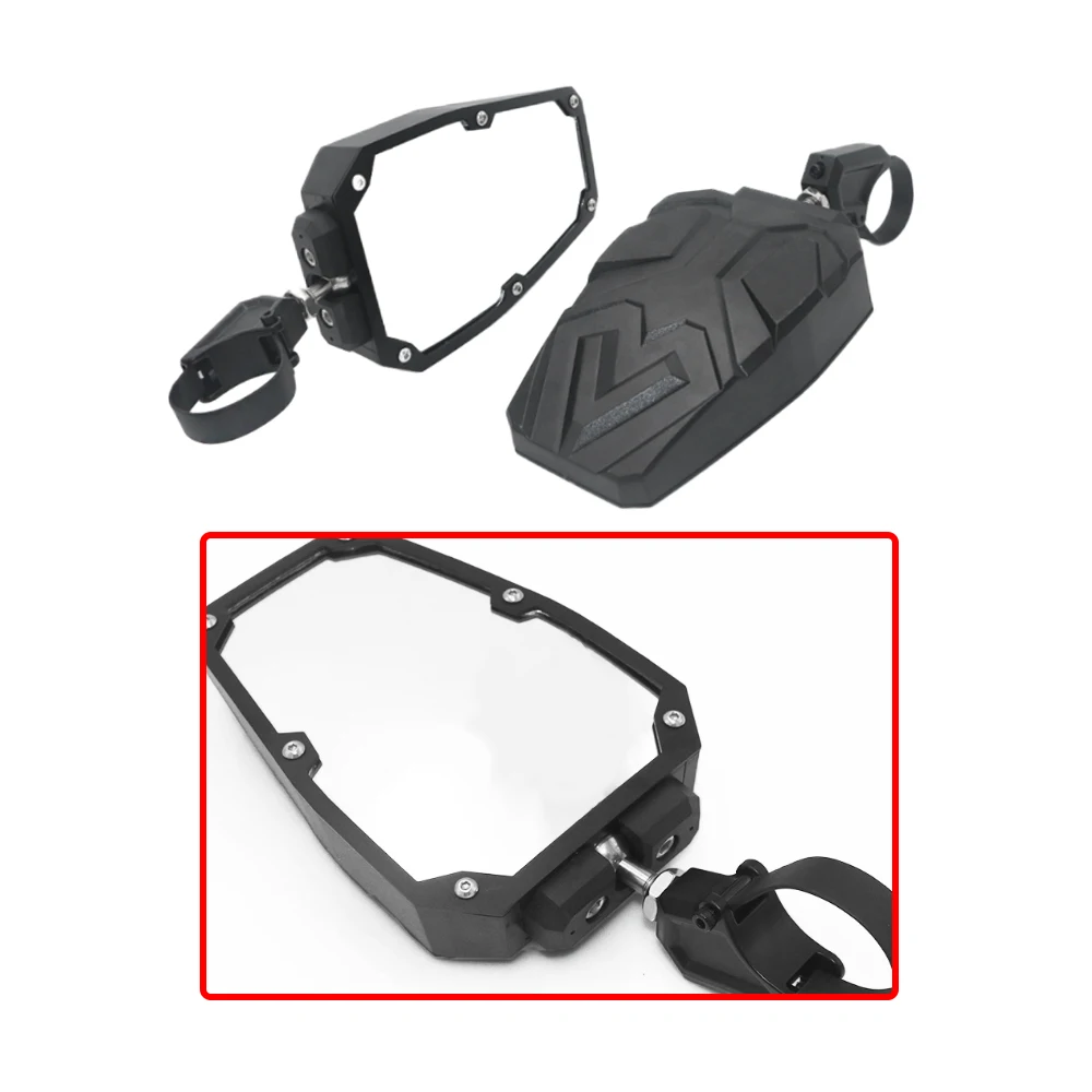 UTV 1.5" 2" Mirrors Side Rear View Mirrors for Polaris RZR Ranger Can-Am Maverick X3 Commander Defender Honda Pioneer 1000