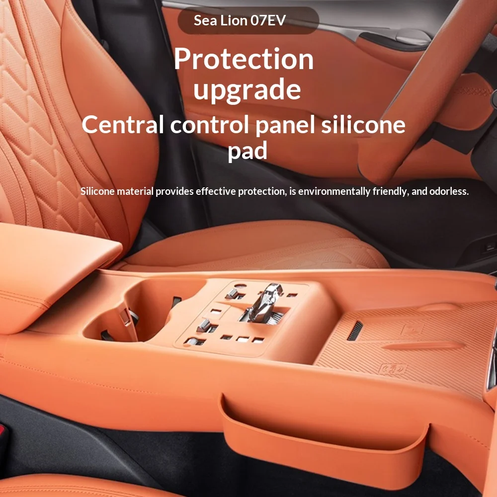 Fit For BYD SEALION 07 EV Full-Cover Silicone Pad for Center Console Buttons Anti-Scratch Car Modification Protector