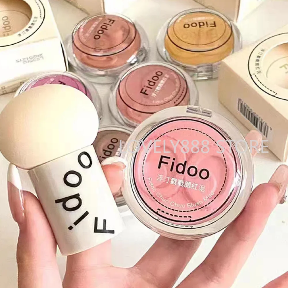 Fidoo paleta de barro rubor de un solo Color, colorete Natural mate, colorete facial desnudo, resistente al agua de larga duración, tinte de mejillas Rouge, Cosméticos de maquillaje