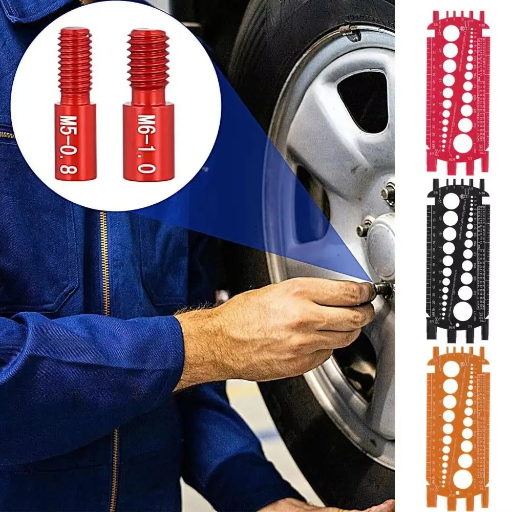 

Metric Size Nut Gauge Imperial Standard Portable Bolt Gauges Male Female Gauge Inch Metric Thread Screw Size Measuring Ruler