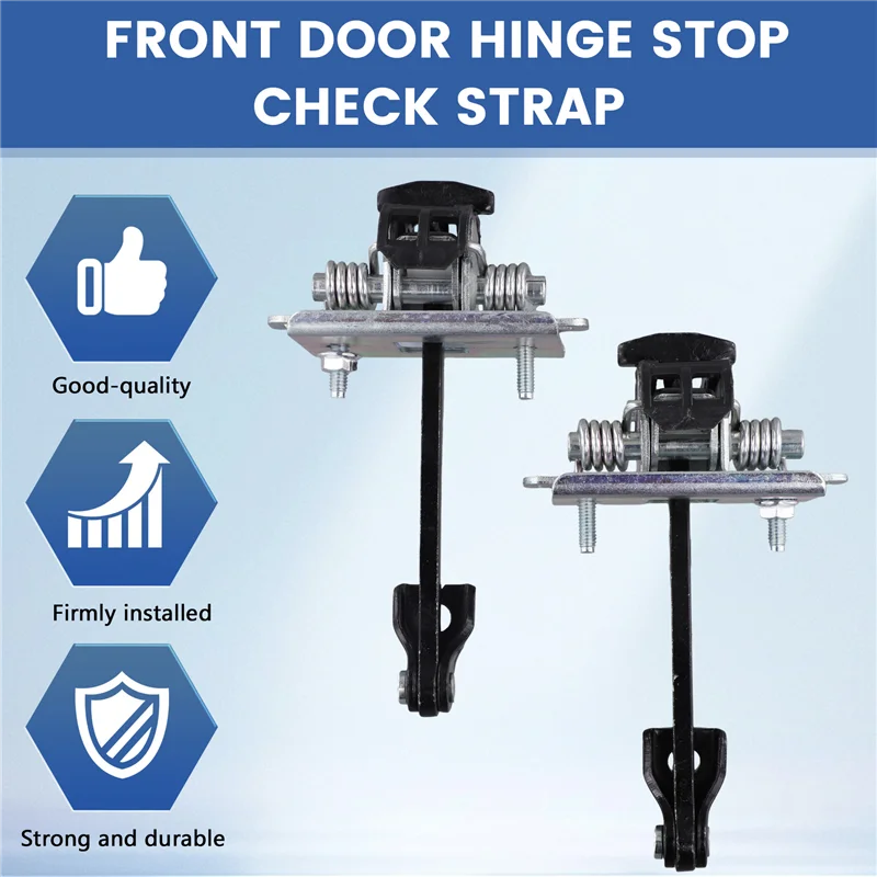 2PCS Door Check Strap Hinge Stop Limitery 918N2 For  408 2010-2013 Front Door Stopper Rod Strap-A27R