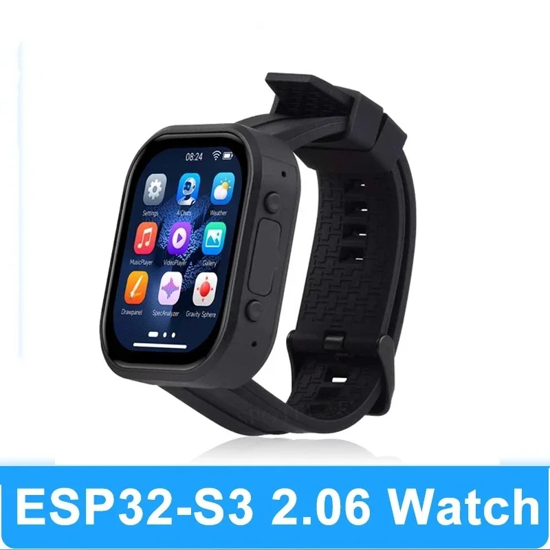 Waveshare ESP32-S3 2.06inch AMOLED Touch Watch Development Board Onboard audio codec Supports DeepSeek AI Voice Chat 32MB Flash