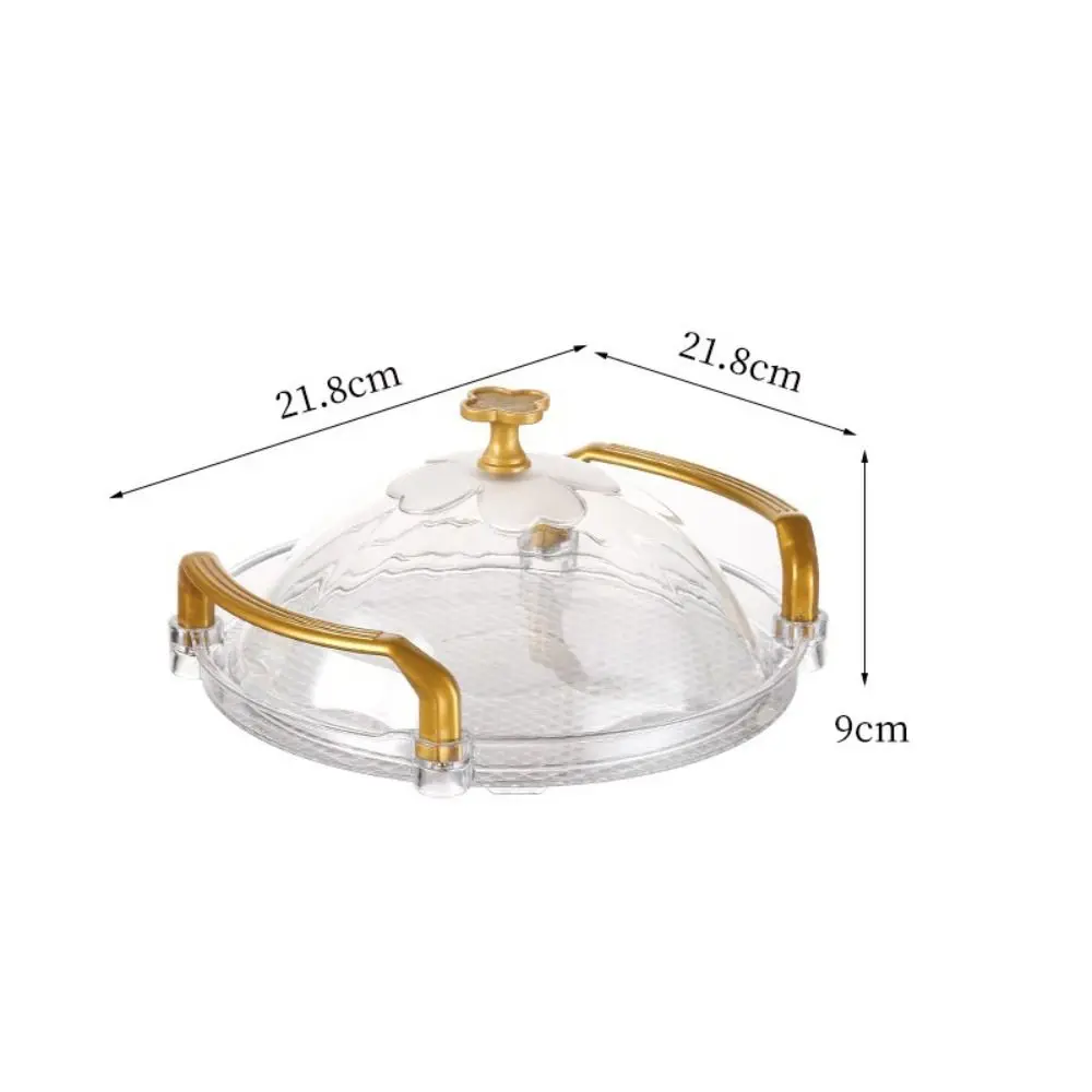 Cake Stand Transparent Cake Tray with Dome Lid Plastic Serving Tray Drop Resistant with Handle Cake Plate Breakfast