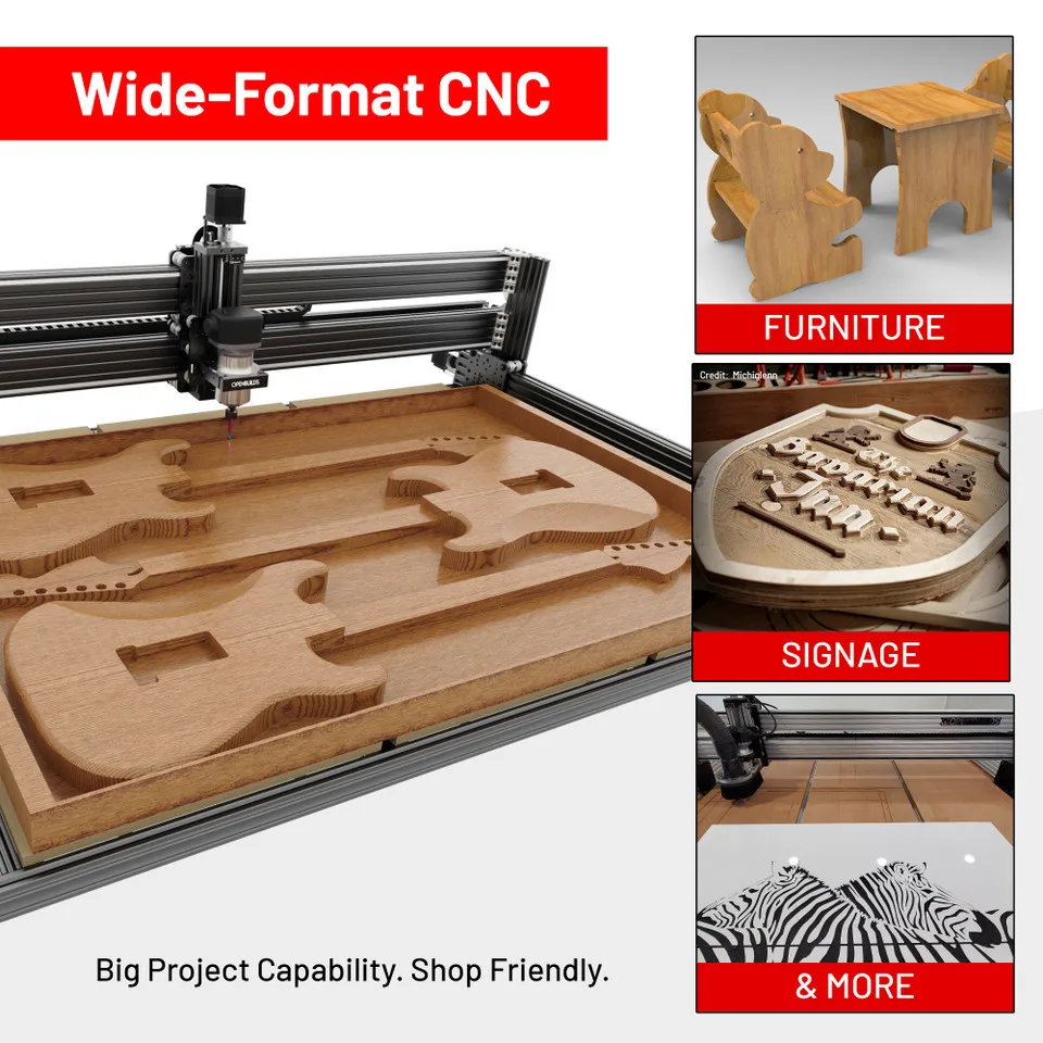 OpenBuilds LEAD CNC Router Machine 4 Axis CNC Engraving Machine xPRO V5 GRBL Controller for Wood Metal Acrylic PCB Milling DIY