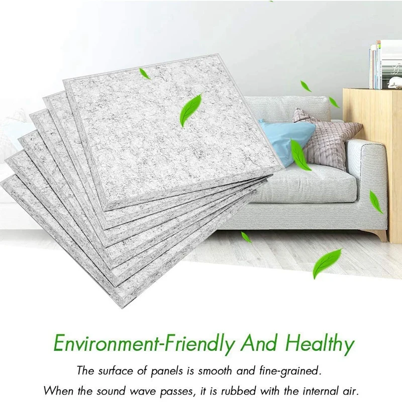 48 Pcs Acoustic Panels,Sound Proof Padding,Soundproofing Foam,Acoustic Treatment For Homes&Offices,30X30X0.9CM