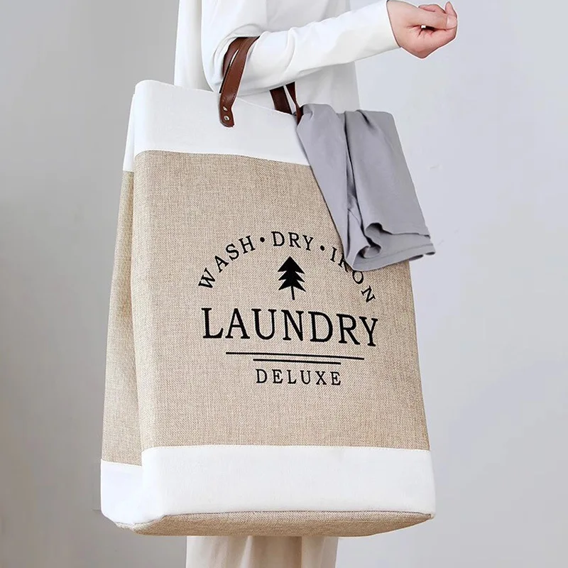 Large Capacity Laundry Basket Dirty Clothes Basket Fabric Laundry Basket Folding Storage Basket Household Storage Box Portable