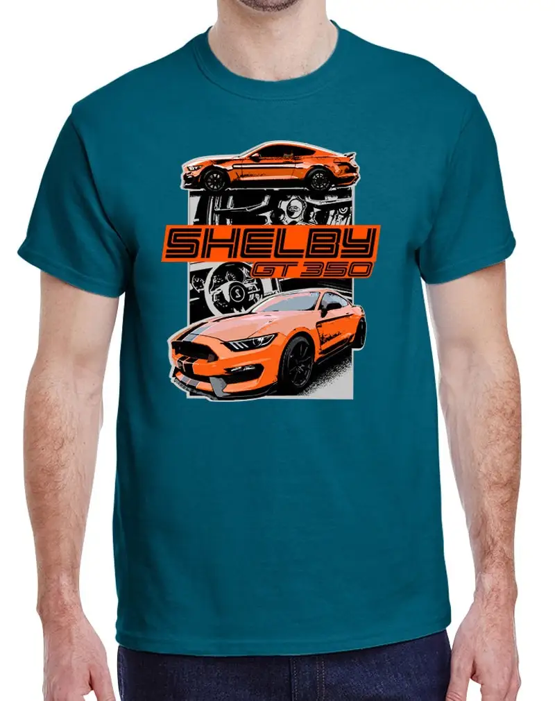 2016 20 Shelby Gt350 Mustang Orange Car Full Color Design T Shirt