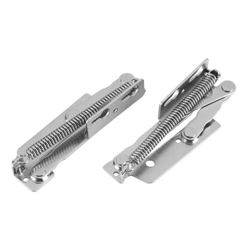Cabinet Door Lift Up Stay Flap Top Support Hinges Furniture Hardware 2pcs Folding Sofa Bed spring hinge 10KG 80 degree