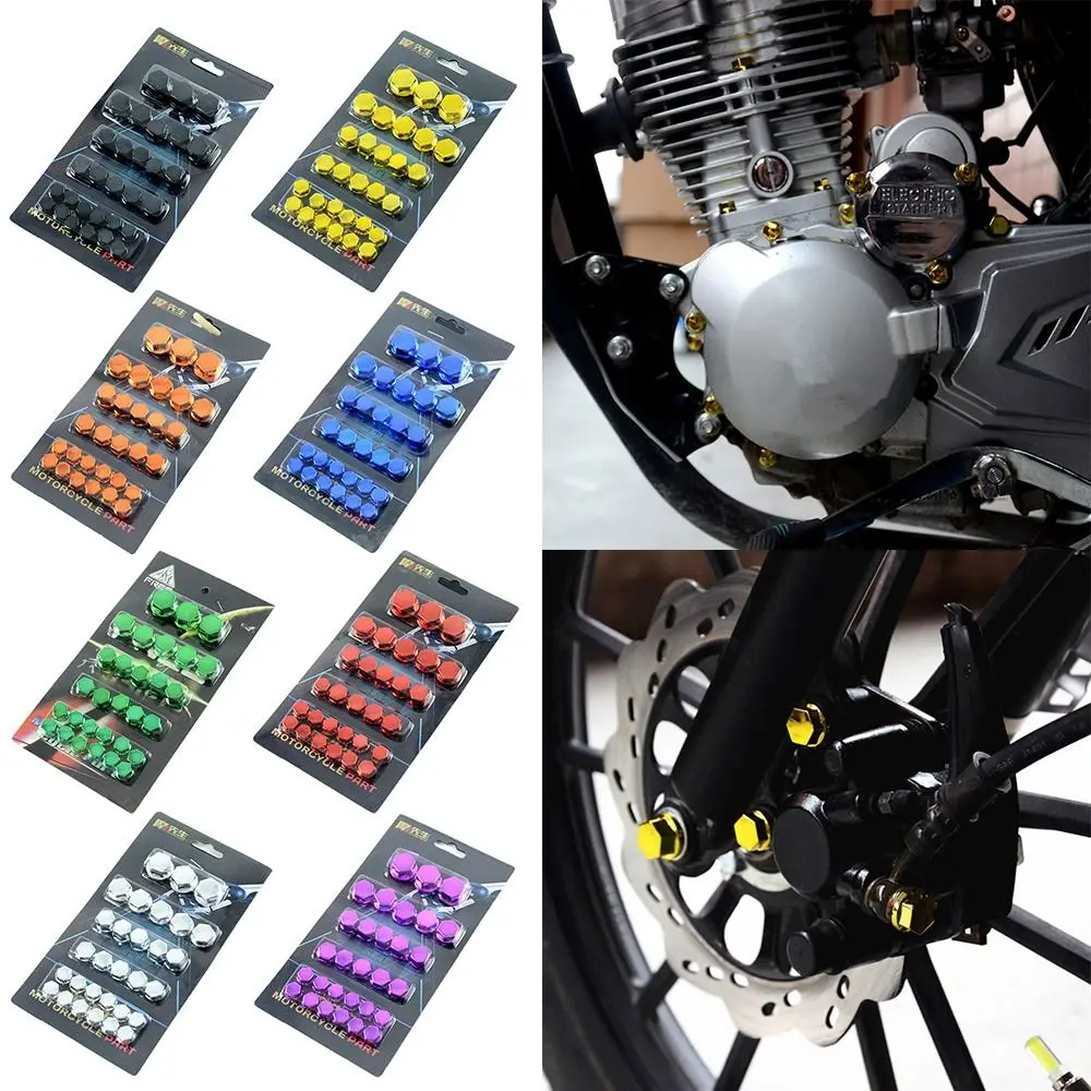 30PCS/Set Creative Modification Parts Accessories Engine Nut Cover Motorbike Ornament Motorcycle Screw Cap Decorative Bolt Caps