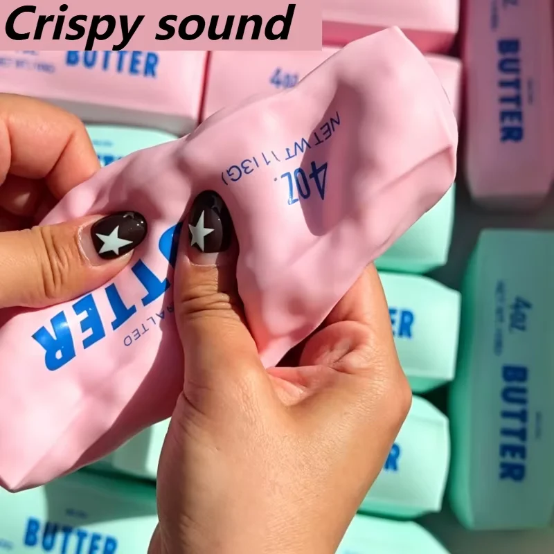 Balle anti-stress souple en forme de bâton de beurre, jouet sensoriel à presser, blocs ronds remplis, jouet ASMR anti-stress pour la relaxation des mains, cadeau