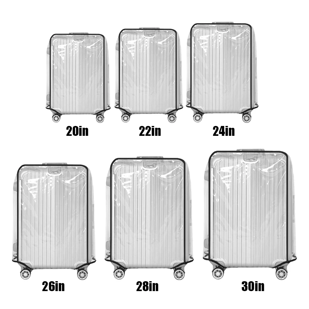 20-30inch Clear Suitcase Cover Protector PVC Travel Luggage Protector Waterproof Suitcase Cover Protectors for Wheeled Suitcase