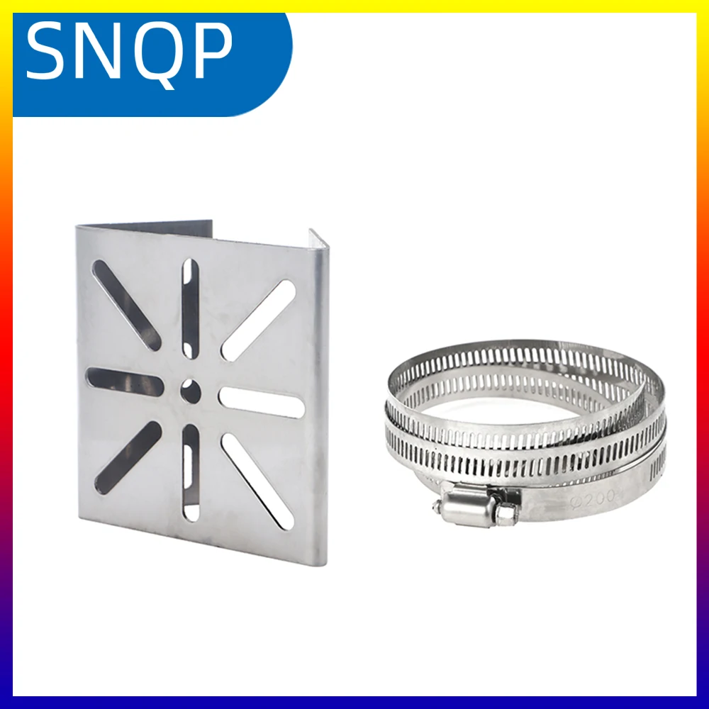 1 Set For Outdoor Pole Monitoring Bracket Univsesial Adapter Plate 100/200mm Long Hoop With Stainless Steel Camera Mount Panel