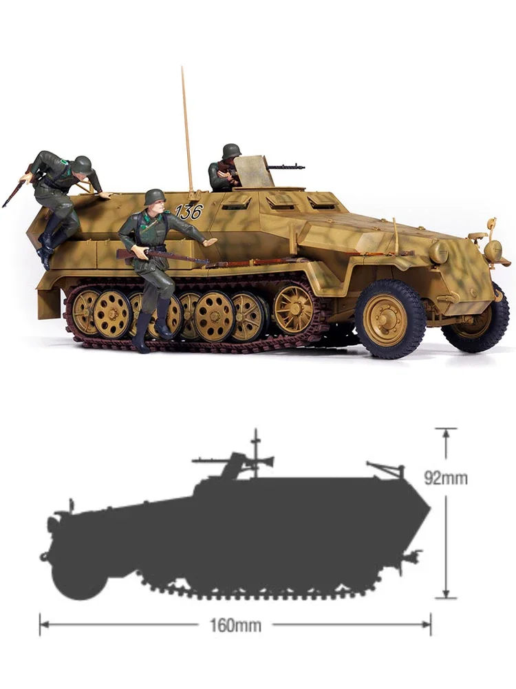 Academy Assembly Tank Model Kit 13540 Sd.kfz.251/1 Ausf C half track armored vehicle 1/35 SCALE