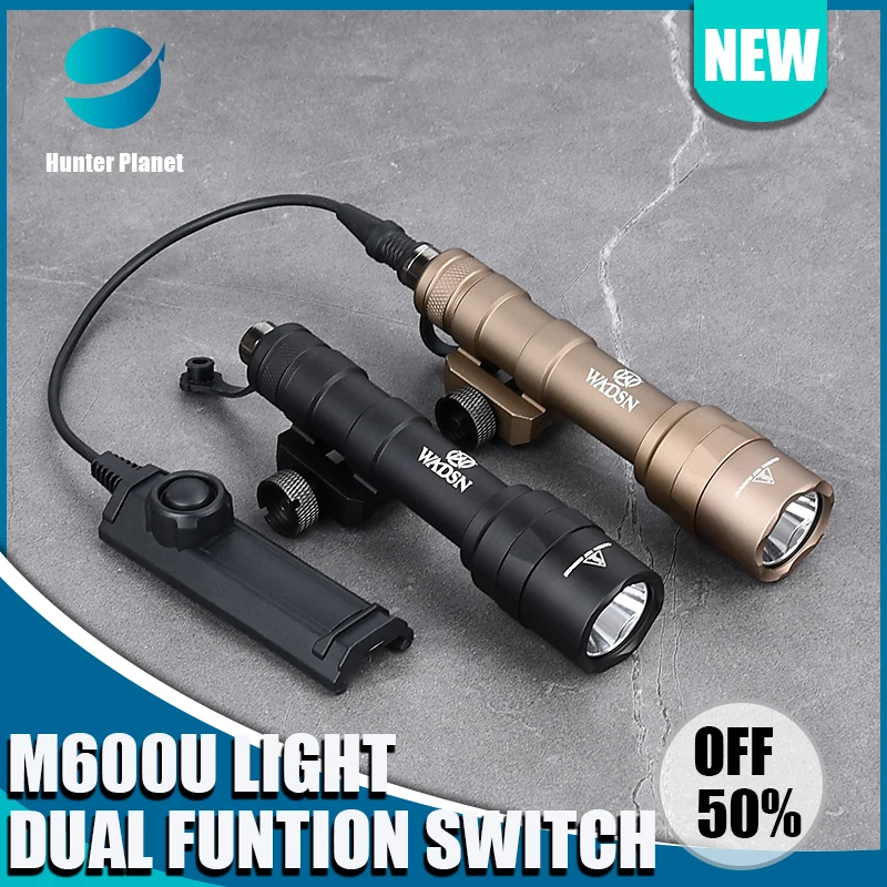 

WADSN M600 M600U Airsoft Powerful Flashlight Tactical M300 M300C Torch Scout Rifle Gun Weapon LED Light Fit 20mm Picatinny Rail