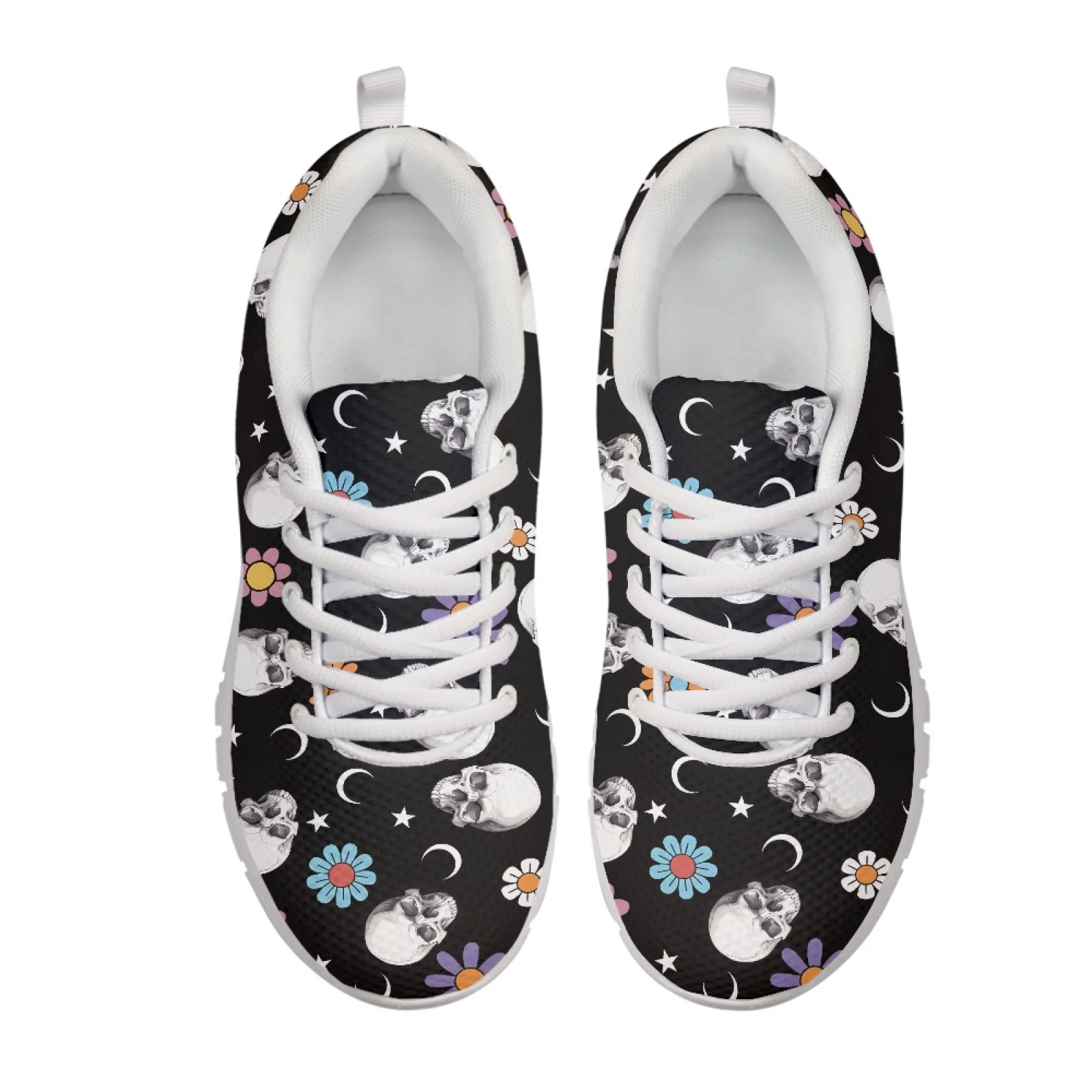 Coloranimal Flower Moon Print Breathable Tennis Shoes for Women Mesh & EVA Sole Tennis Gym Shoe 2026 Trending