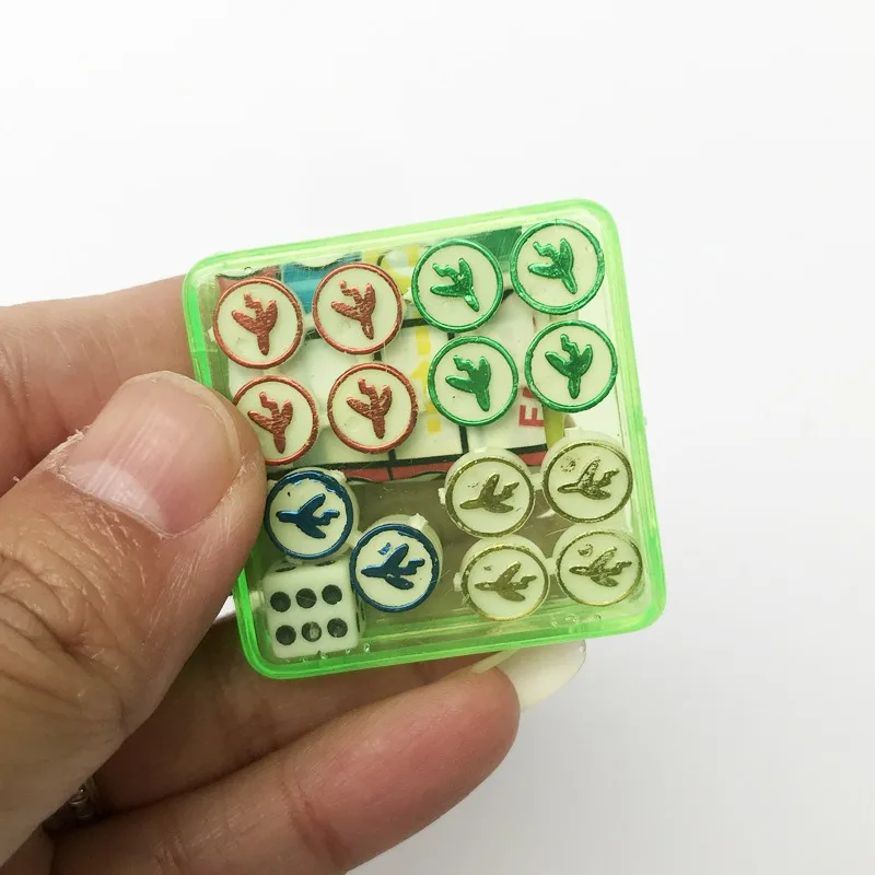 

2Pcs Mini Flying Chess Portable Travel Board Game Interactive Game Small Chess Game for Family