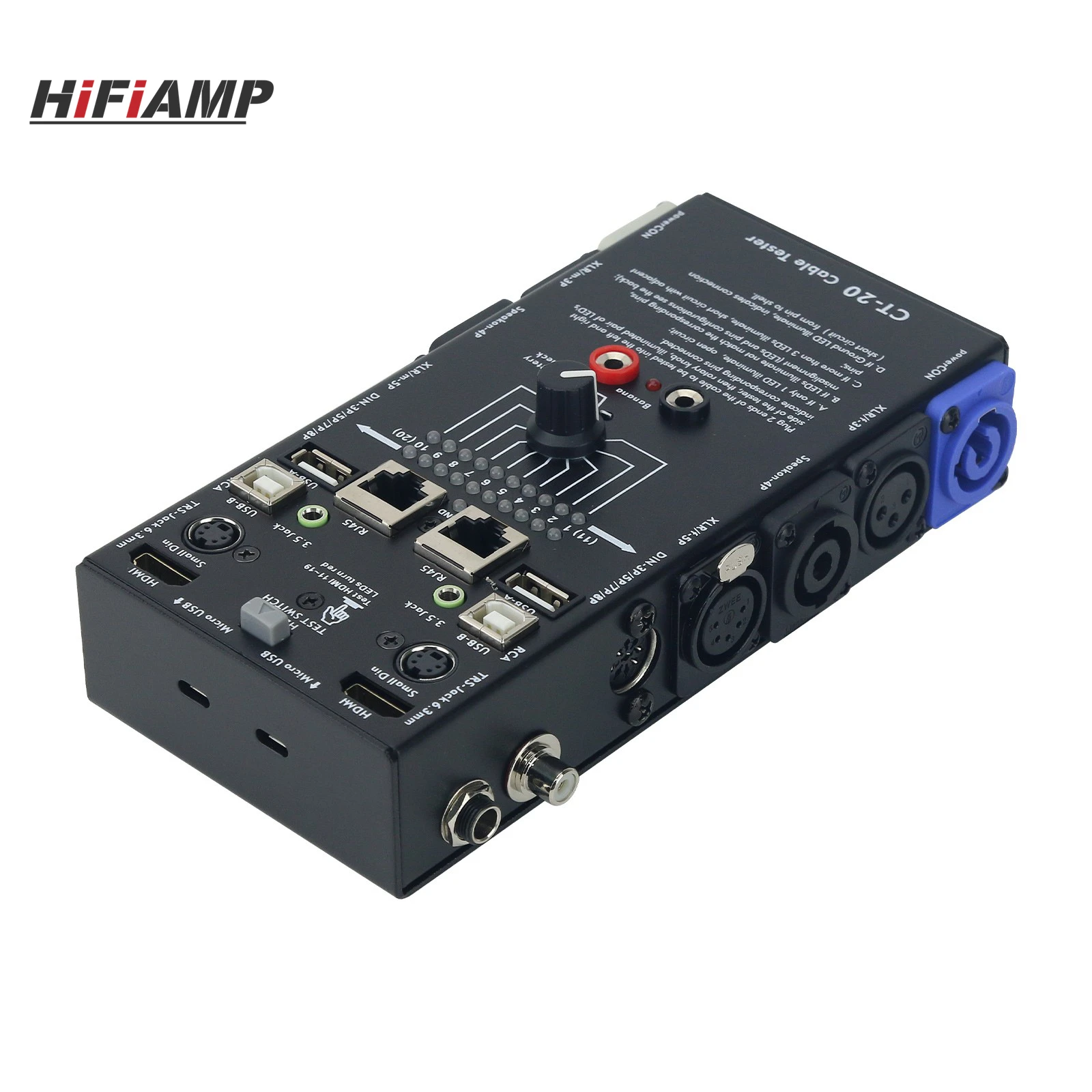 HiFiAMP CT-20 Audio Cable Tester RJ45 Cable Tester (Measures 20 Types) for HDMI-compatible PowerCON Speakon - view 4