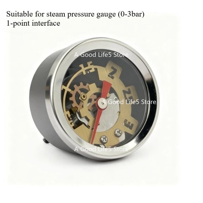 

Подходит для кофемашины Huijia Gemile, манометр с полым отверстием, 42 мм, экстракционный паровой манометр