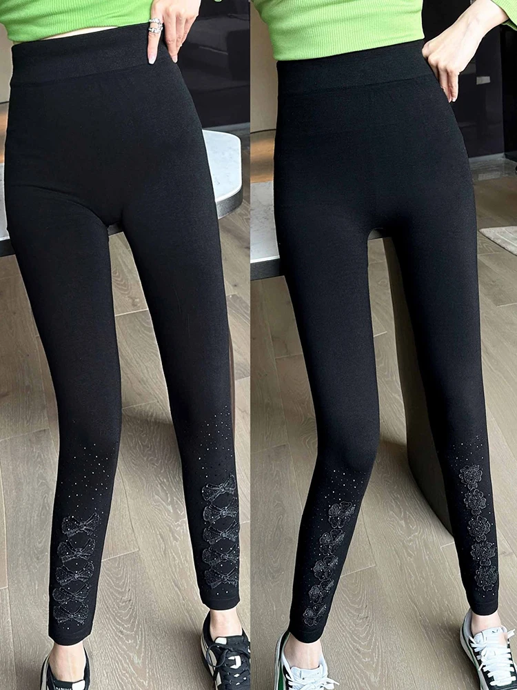 Sexy Leggings Vrouwen Hot Sale Floral Love Strik Potlood Broek Zwarte Fitness Broek