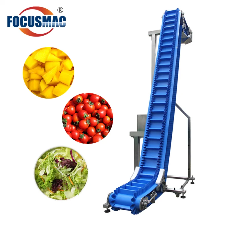 

Focus Machinery Automatic Cleaning Waterproof PU Belt Conveyor System Fruit Vegetable Belt Conveyors