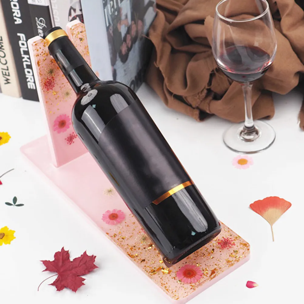 Silicone Wine Bottle Rack Mold for DIY Resin Casting – Easy Demold Epoxy Display Stand, 1 Set