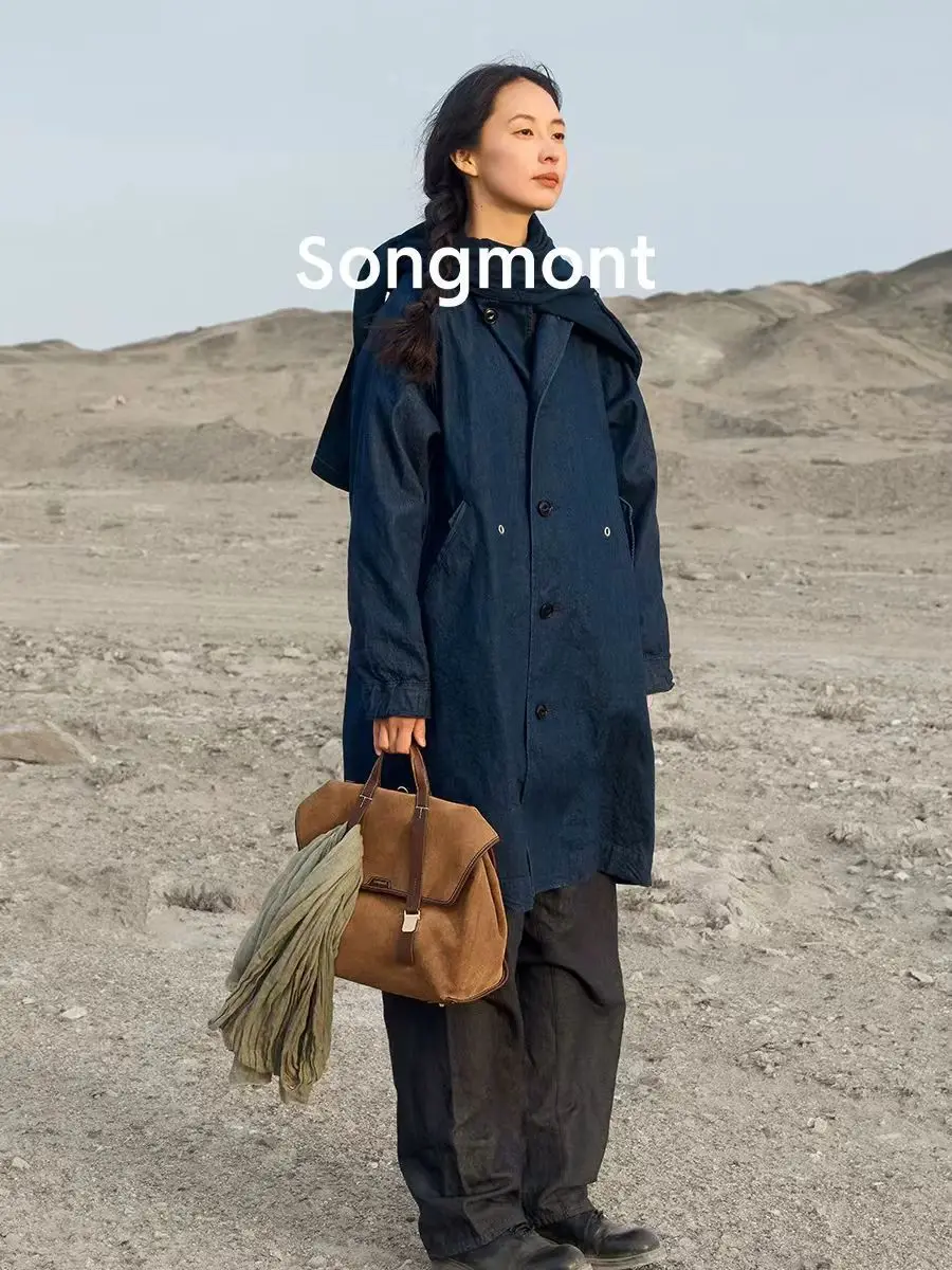 حقيبة كتف Songmont الحد الأدنى المتدلي - حقيبة من جلد الغزال خالية من الجنسين مع داخلية واسعة وأناقة حضرية