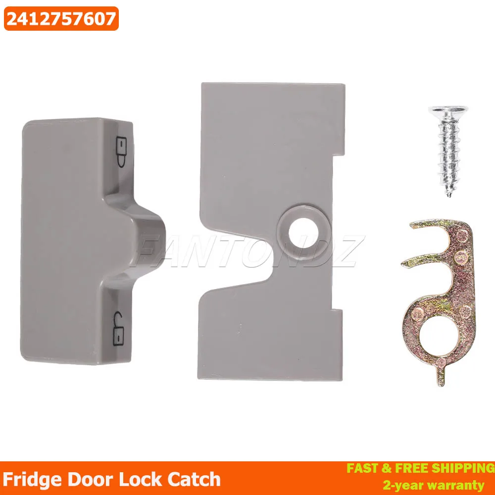 For Dometic Fridge Door Lock Assembly Electrolux Fridge Door Catch Kit Grey 2412757607