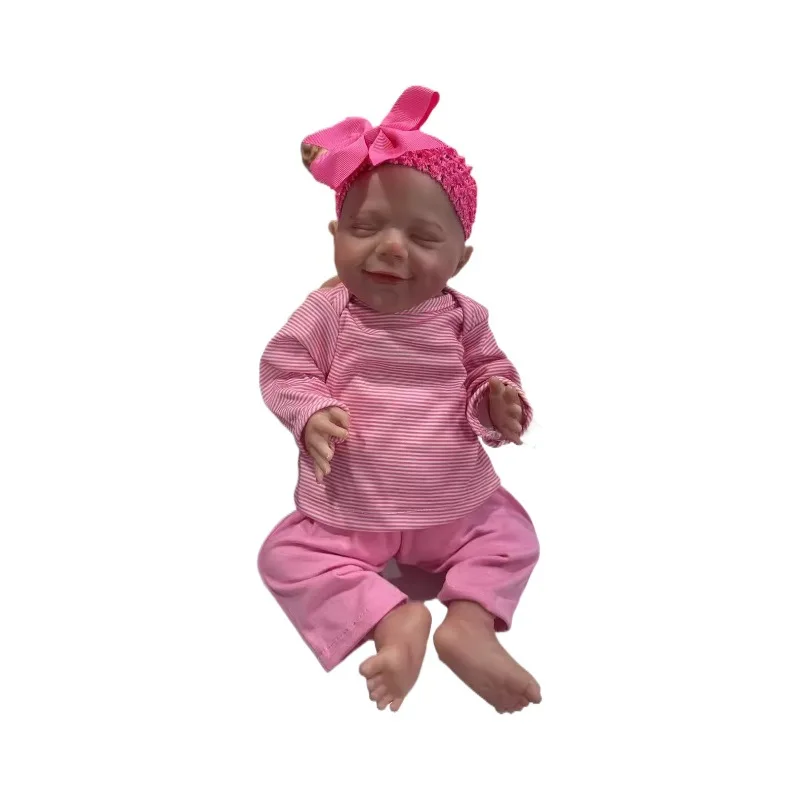 Kein Haaren, Ganzkörper-Silikon, für Neugeborene, lebensechte wiedergeborene Puppe wie echt schlafend, lebendig, Prinzessin, Kleinkind, Bebe, Geburtstagsgeschenk
