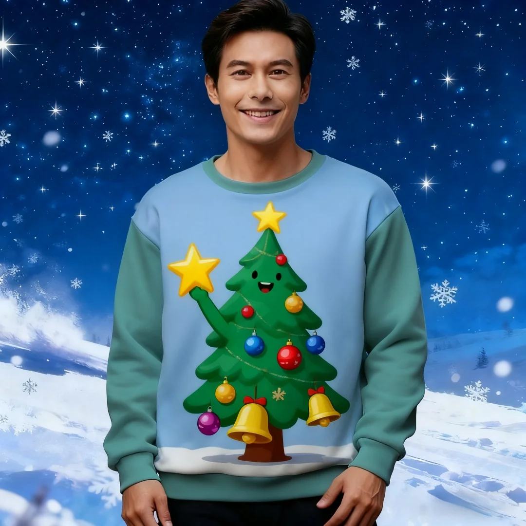 

Christmas Cartoon Graphic Sweatshirt 3D Printed Autumn Sweatshirts Hoodies Men's and Women's Casual Sweatshirts Pullover Tops