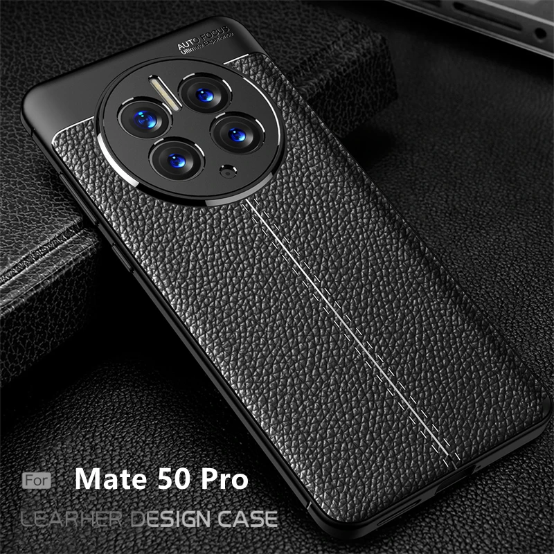 For Huawei Mate 50 Pro Case Cover For Huawei Mate 50 Pro Capas Shockproof Back Soft TPU Leather Fundas Huawei Mate 50 Pro Cover