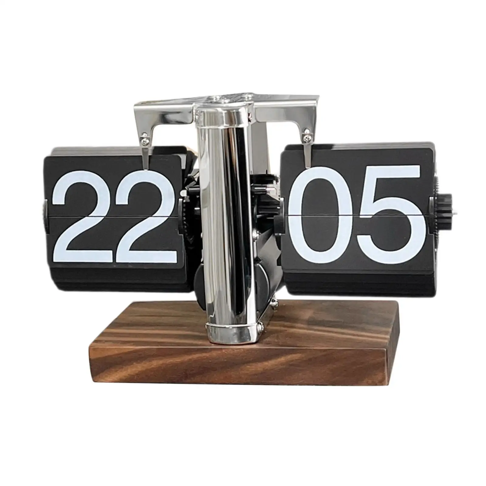 Flip Desk Clock Retro Flip Down Clock Automatic Page Turning Clock Creative Table Clock for Bedroom Cafe Home Living Room Office