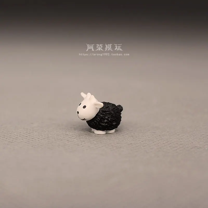 Miniaturowe figurki owiec z farmy, model zwierząt z kreskówek, statyczne, ozdobne akcesoria, kreatywne figurki.
