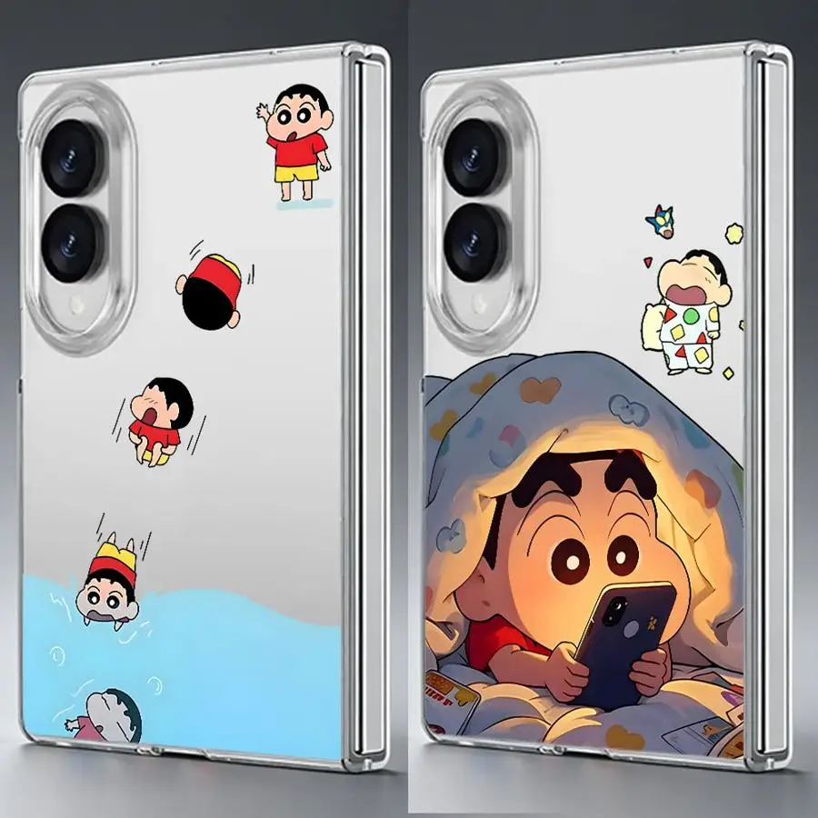 Shin-Chan Chibi Print Q Phone Shell Case for Samsung Galaxy Z Fold 8 ZFold8 Ultra Z Fold8 Wide