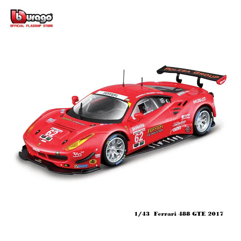 Bburago escala 1:43 ferrari 512 bb ii serie 1981 liga de luxo veículo diecast puxar para trás carros modelo brinquedo coleção presente