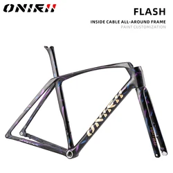 ONIRII FLASH Carbon All-around Road Frame Internal Cable with Integrated Handlebar Fork, Headset, Seat Post for Road Bicycle NEW