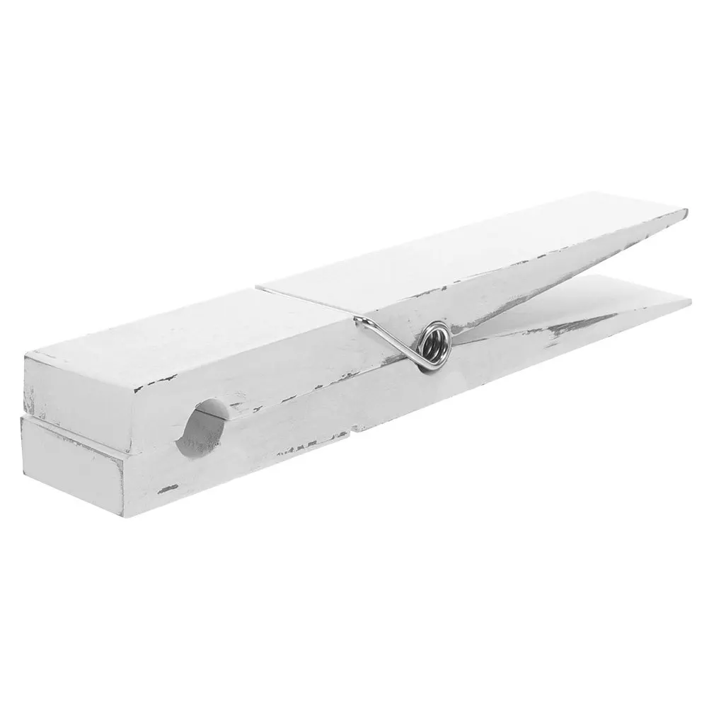 خشبية العملاقة الغسيل الحمام منشفة رف كبير ريفي كليب توفير المساحة حامل ديكور المنزل مشبك الغسيل العملاق حامل الملابس #4