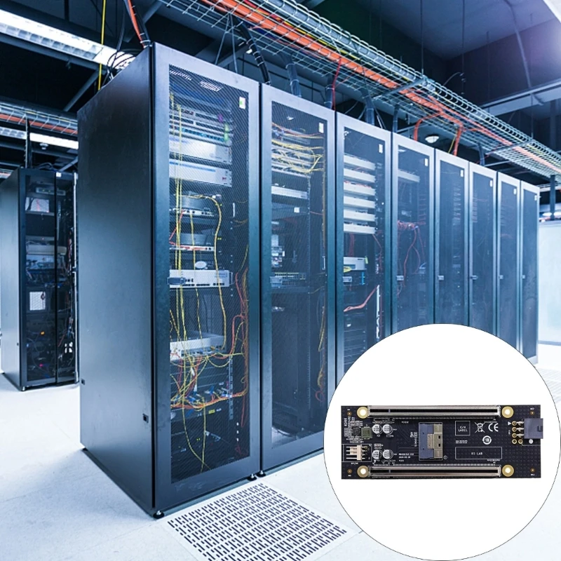 

PCIe .0 8/x16 Slot Splitter Card Creates Two Channels For Storage Expansion K1KF