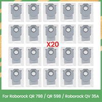 Premium Replacement Parts Dust Bag for Roborock QV 35A / QR 598 / QR 798 Robot Vacuum Cleaner Accessories 20PCS
