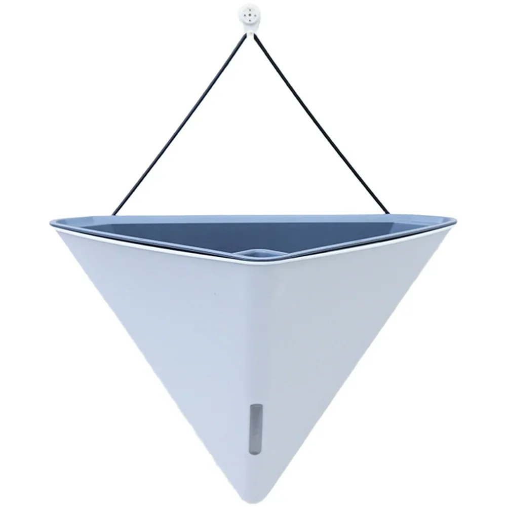 For Home Balcony Decor Automatic Water Absorber Triangular Flower Container For Automatic Plant Care Triangular Plant Container