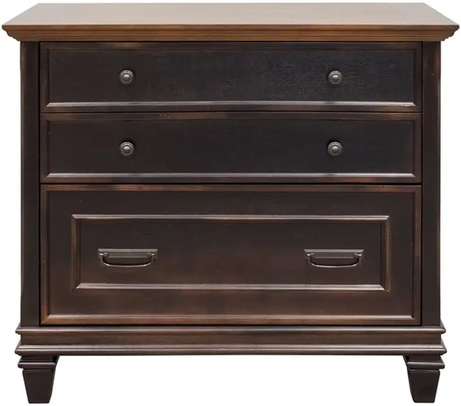 Archivador lateral Hartford, marrón - totalmente ensamblado