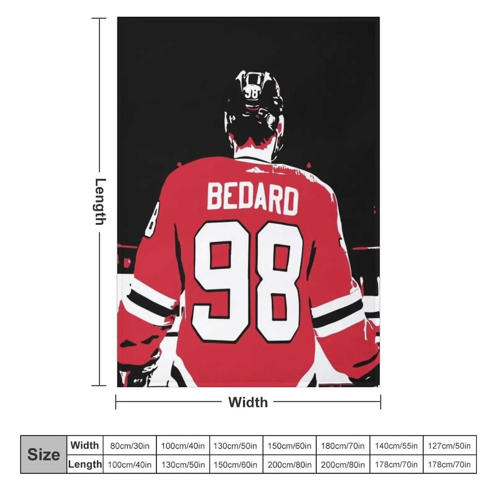 Connor Bedard Starting Lineup Graphic Art Throw Blanket manga Soft Big Blankets For Bed blankets and throws Blankets