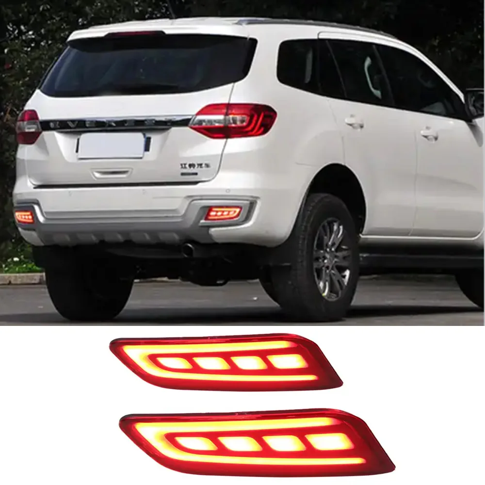 Car LED Rear Bumper Light For Ford Everest Endeavour Tail Light 2016 2017 2018 Reflector Fog Lamp Stop Brake Light