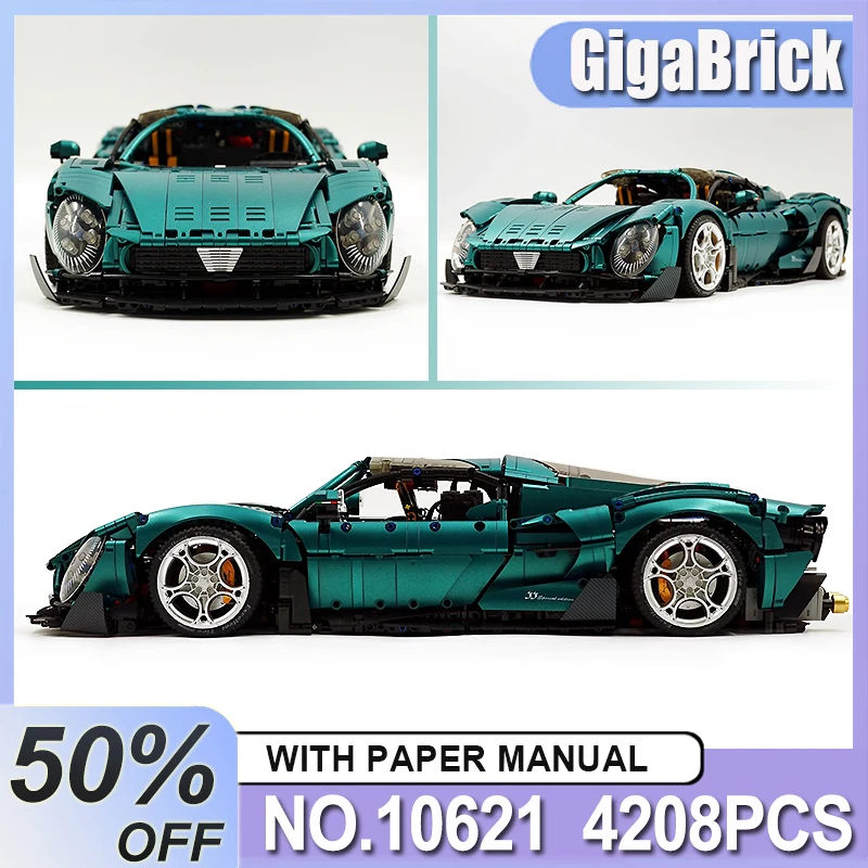 

GULY 10621 MOC High-Tech Super Sport Car Vehicle Toy Model Building Blocks Brick Puzzle Toys Christmas Gifts Kids