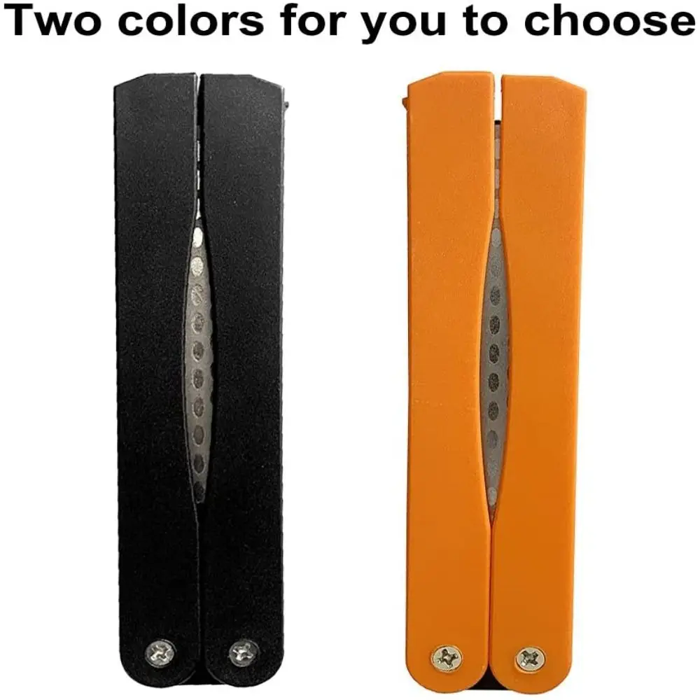 

400/600 Grit Double Side Grindstone Diamond Plastic Anti-slip Handle Sharpening Stone Pocket Size Multifunctional Grinding Tools