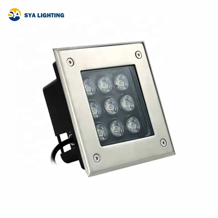 في الهواء الطلق مقاوم للماء RGB مربع LED ضوء تحت الأرض DC24V 4 واط 5 واط 9 واط الألومنيوم الجسم الدافئة الأبيض حديقة المشهد SYA-303