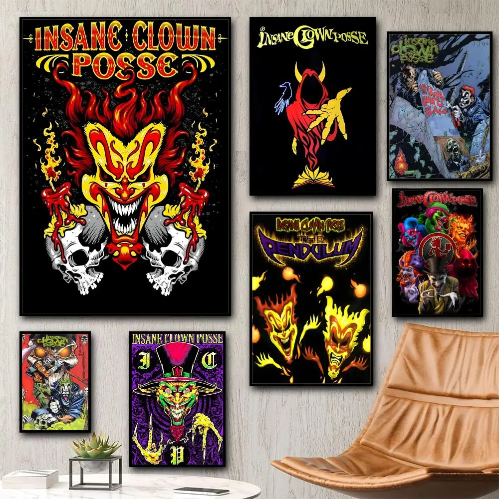 مجنون مهرج بوسي اللوحة الخط HD قماش المشارك غرفة المعيشة غرفة نوم بار الديكور الجمالي #1